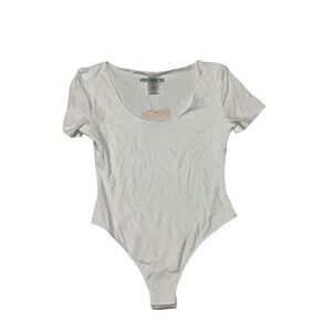 NWT Kittenish Bodysuit Sz Large White Ribbed